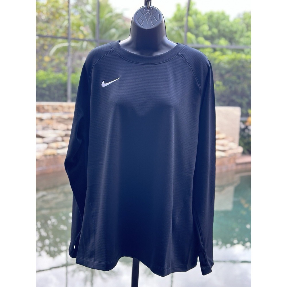 Nike Dri-FIT Pre-Game LS Softball Top Black Women L DC9106-010 NWT